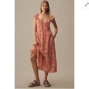 Velvet by Graham & Spencer Coral Floral Maxi Dress